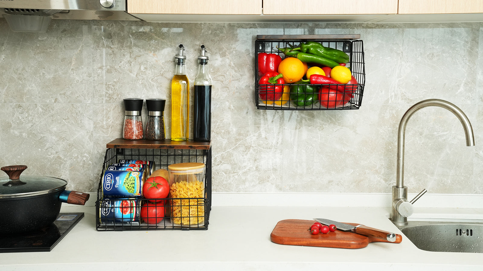 Mefirt Hanging Kitchen Baskets