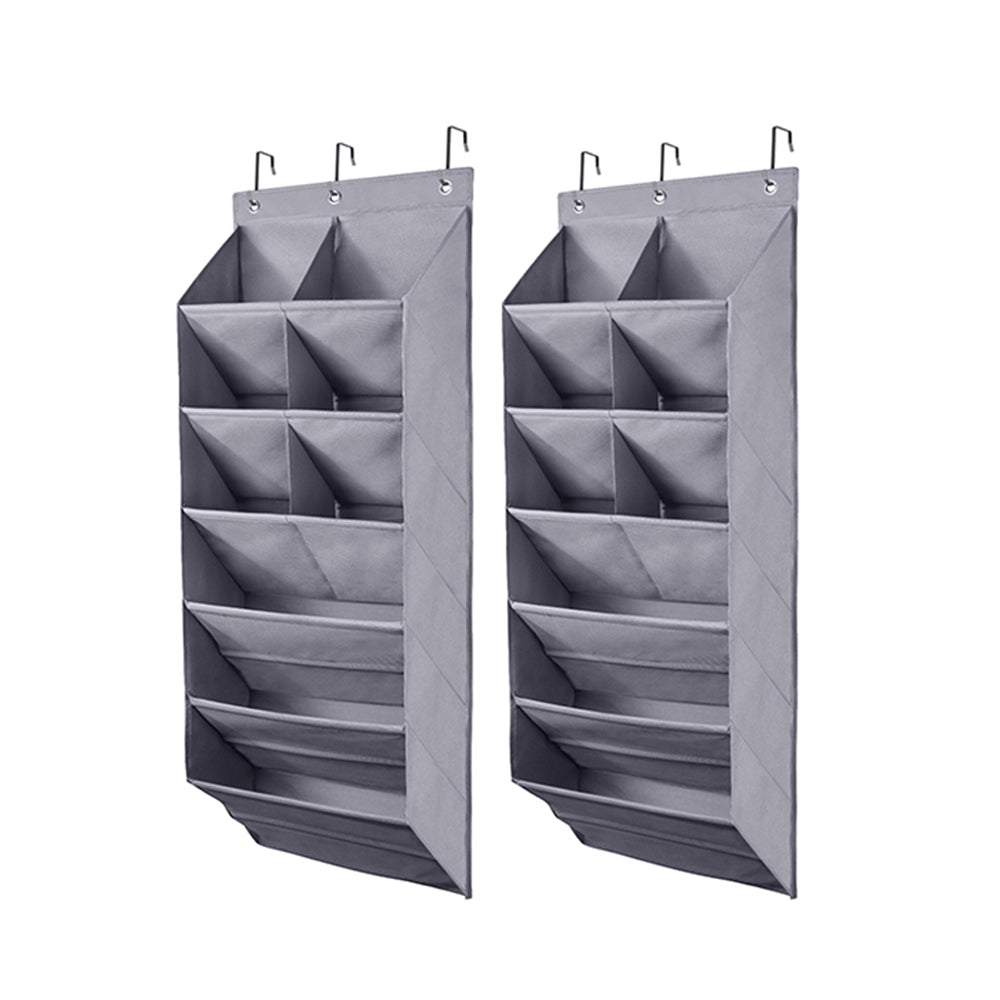 9-Pocket Over-the-Door Shoe Organizer, 2 Pack