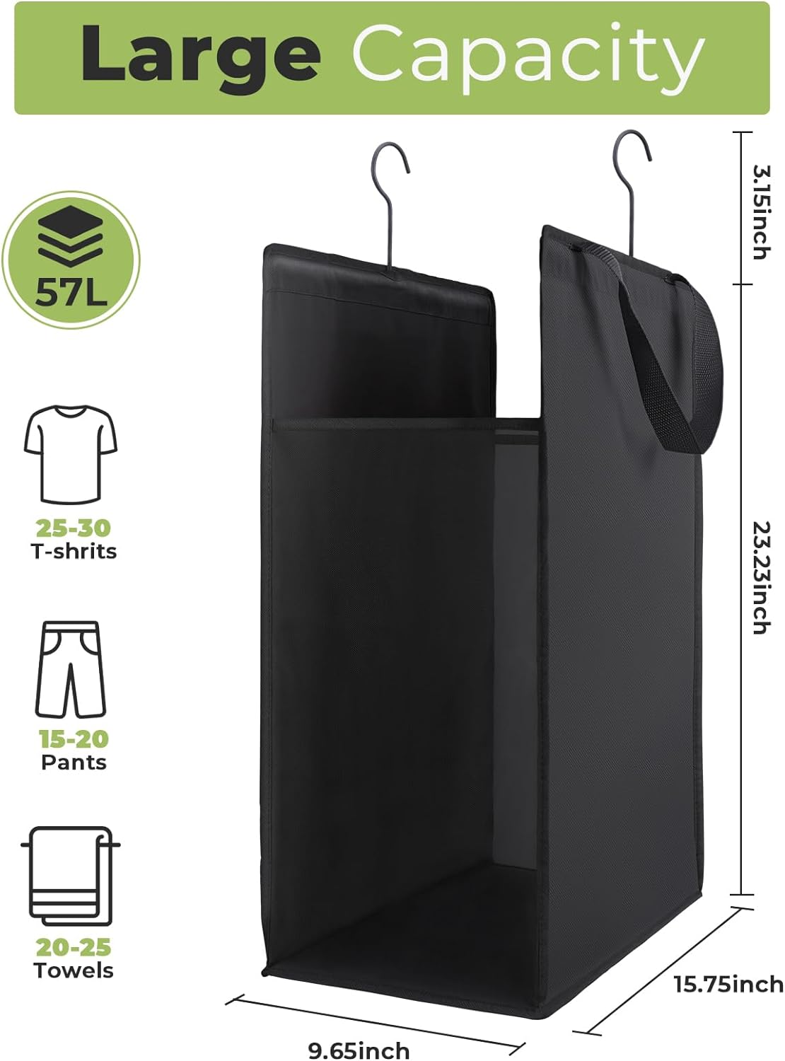 Hanging Laundry Hamper| 2-Packs