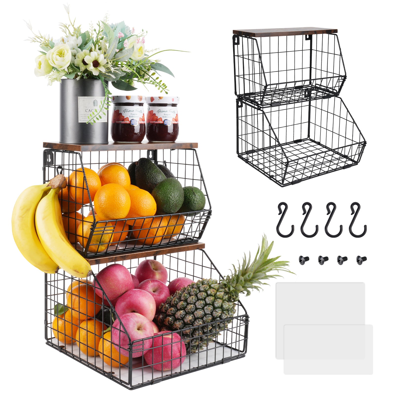 Mefirt Wall Mount Wire Basket