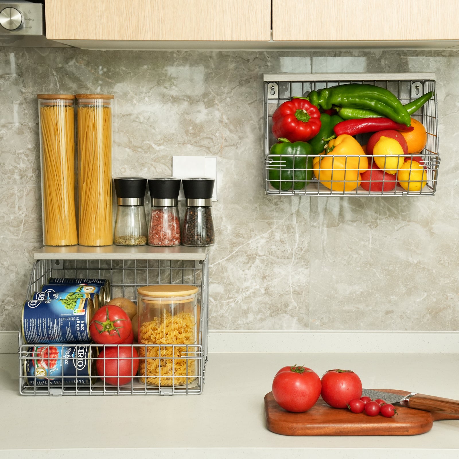 Mefirt Hanging Kitchen Baskets