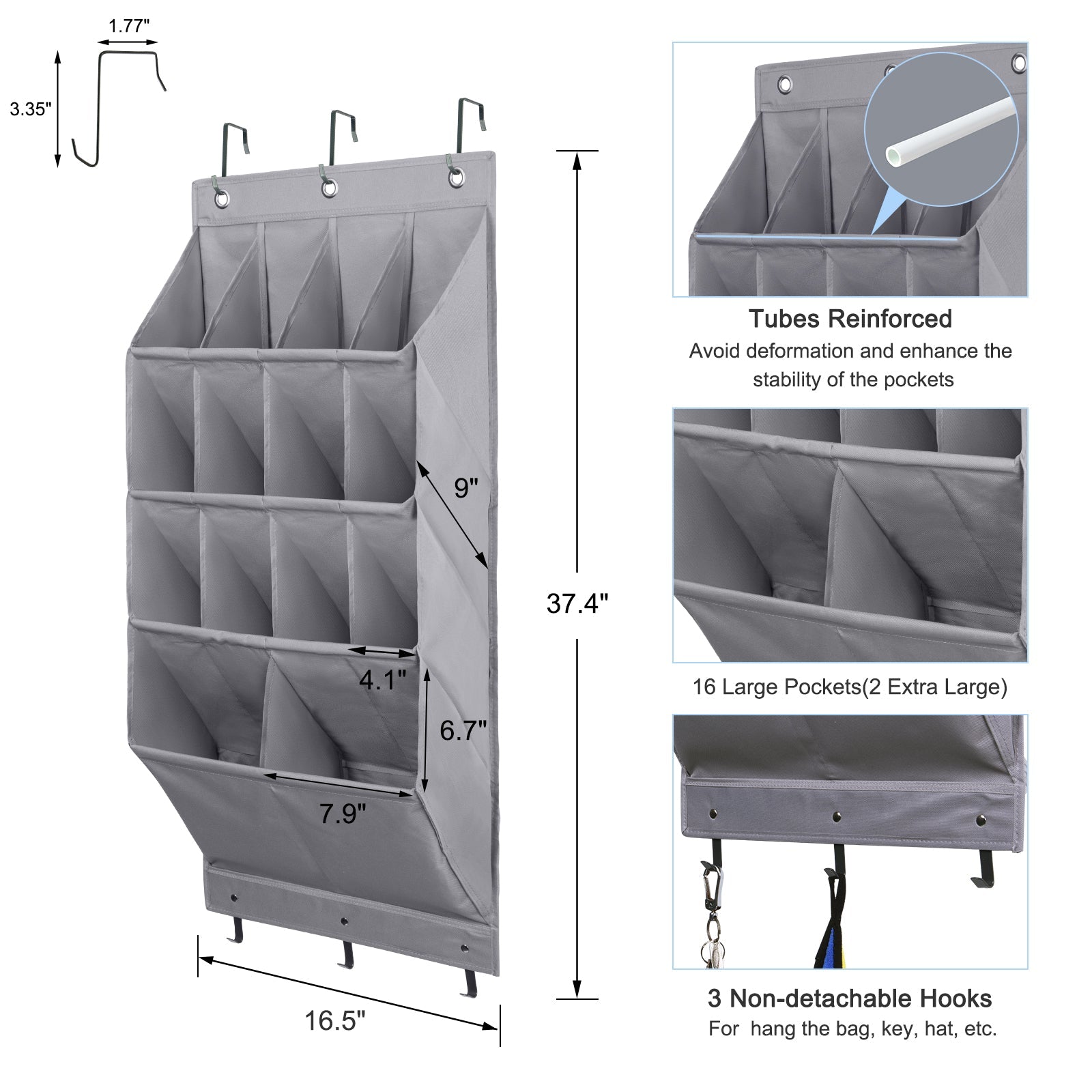 hanging shoe rack with 600D fabric